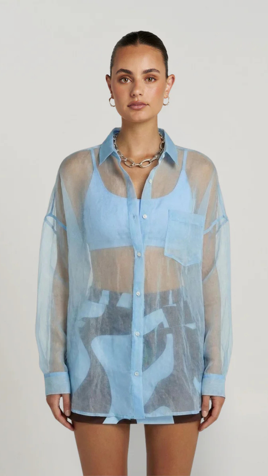SPORTY CROP - SKY BLUE