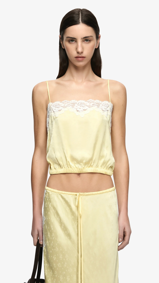 ZANA TOP - LEMON CREAM /IVORY