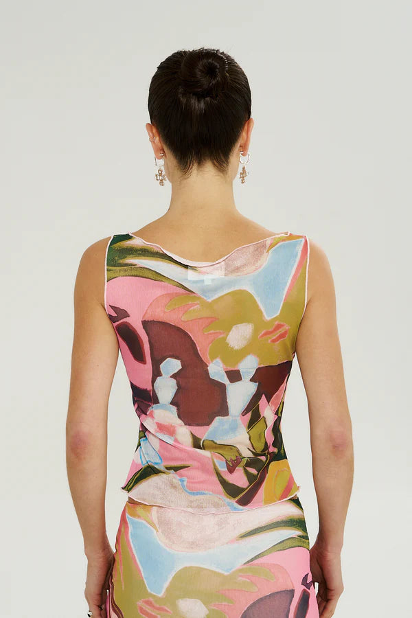 Mesh Boatneck Top - Wonderland