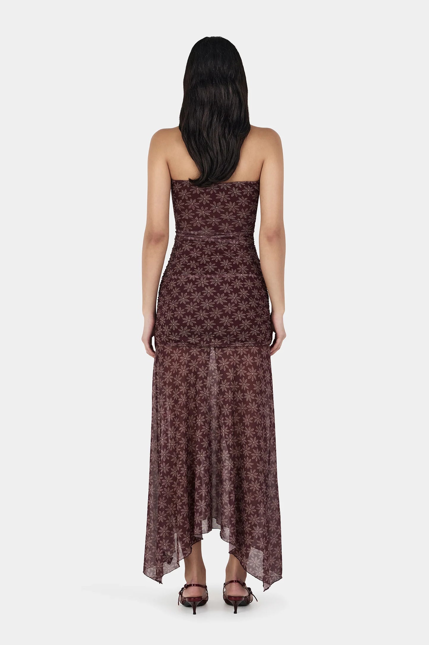 Zella Midi Dress Daisy Dot Cherry