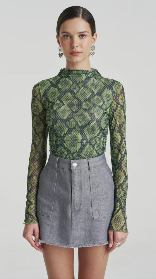 MESH LS ROUCHED SKIVVY