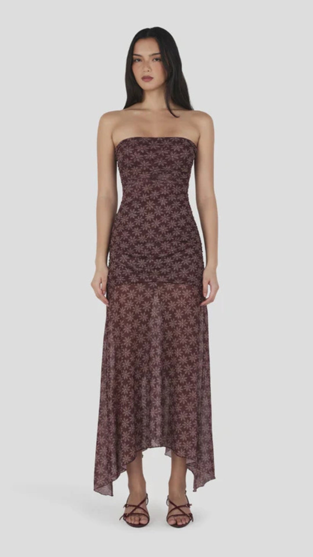 Zella Midi Dress Daisy Dot Cherry