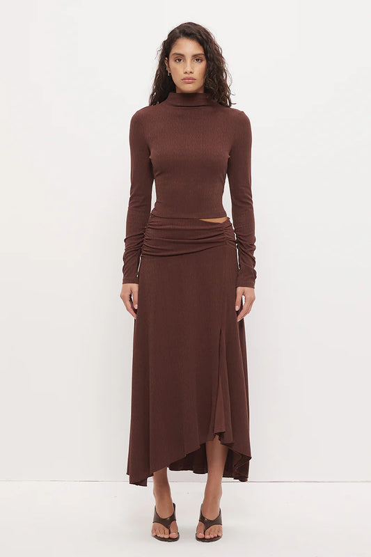 Farah Draped Skirt Cacao