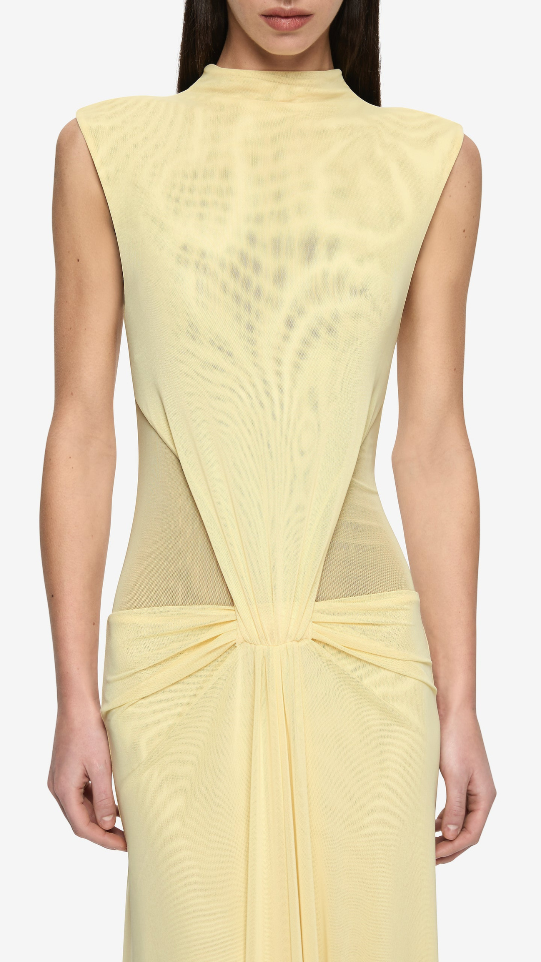 ODEA GATHERED MAXI DRESS - LEMON CREAM