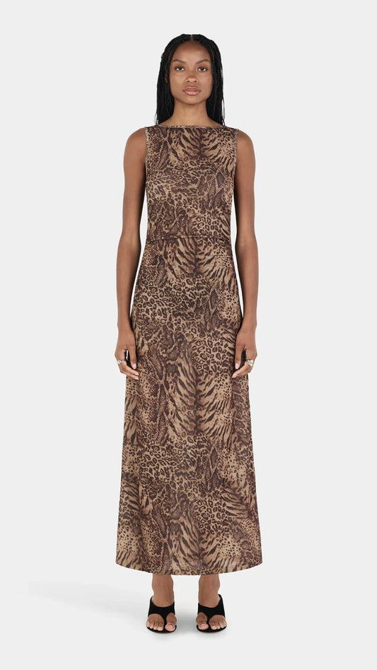 Zali Midi Dress - Sirocco Animal