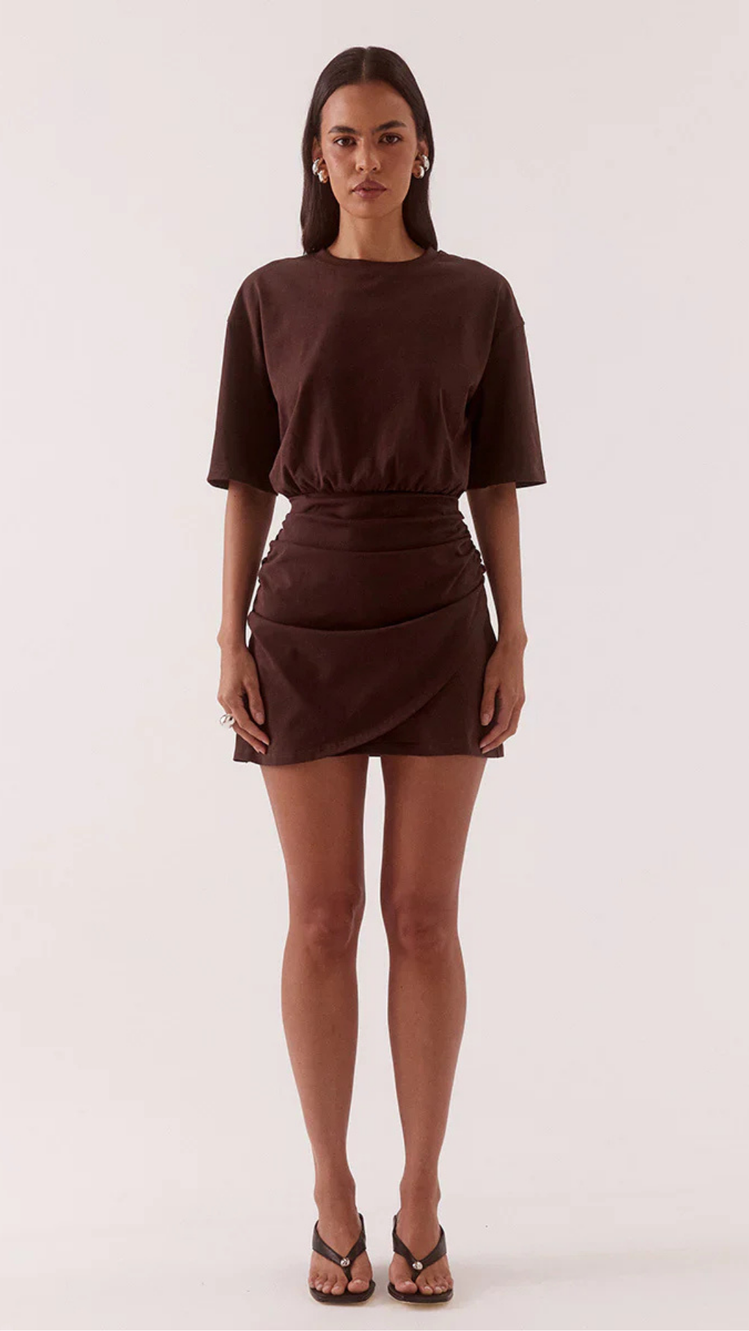 IZEL TEE DRESS - BITTER CHOCOLATE