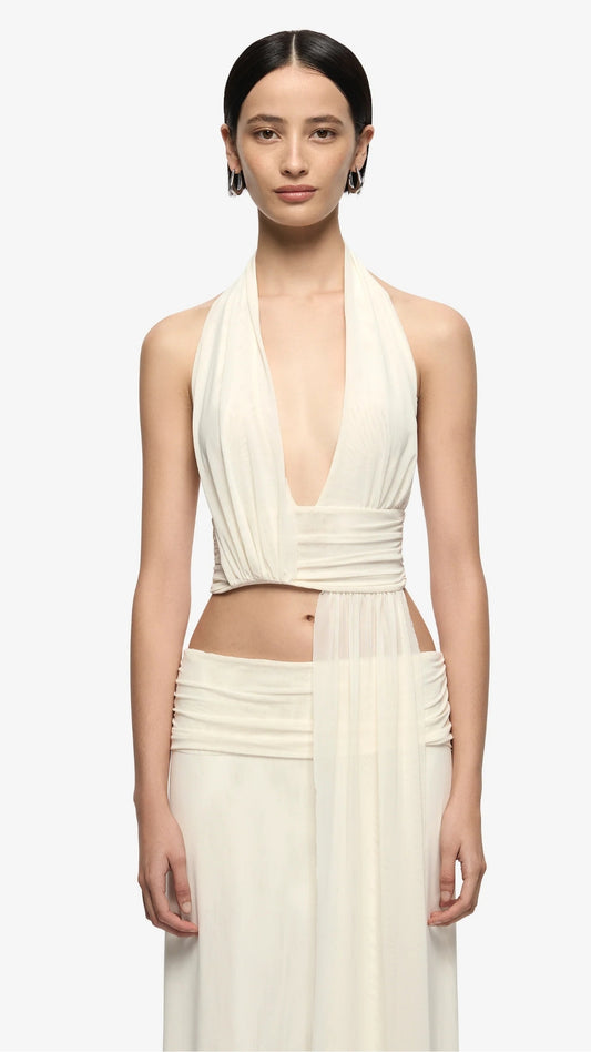 Eva Drape Top  Snow