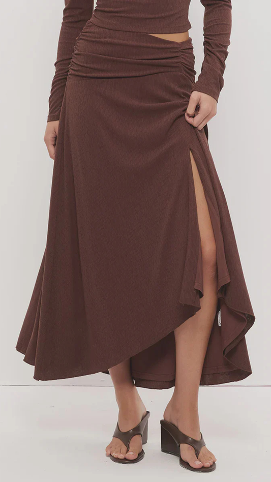Farah Draped Skirt Cacao