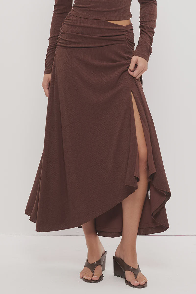 Farah Draped Skirt Cacao