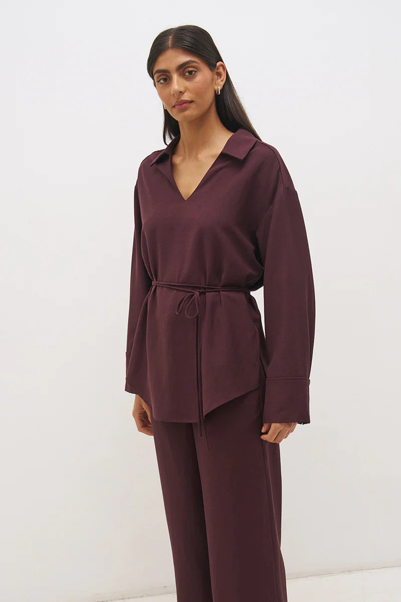 Elira Shirt Bitter Chocolate