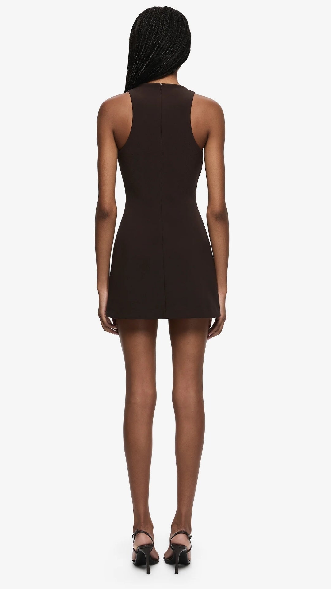 Gemma Racer Mini Dress - Espresso