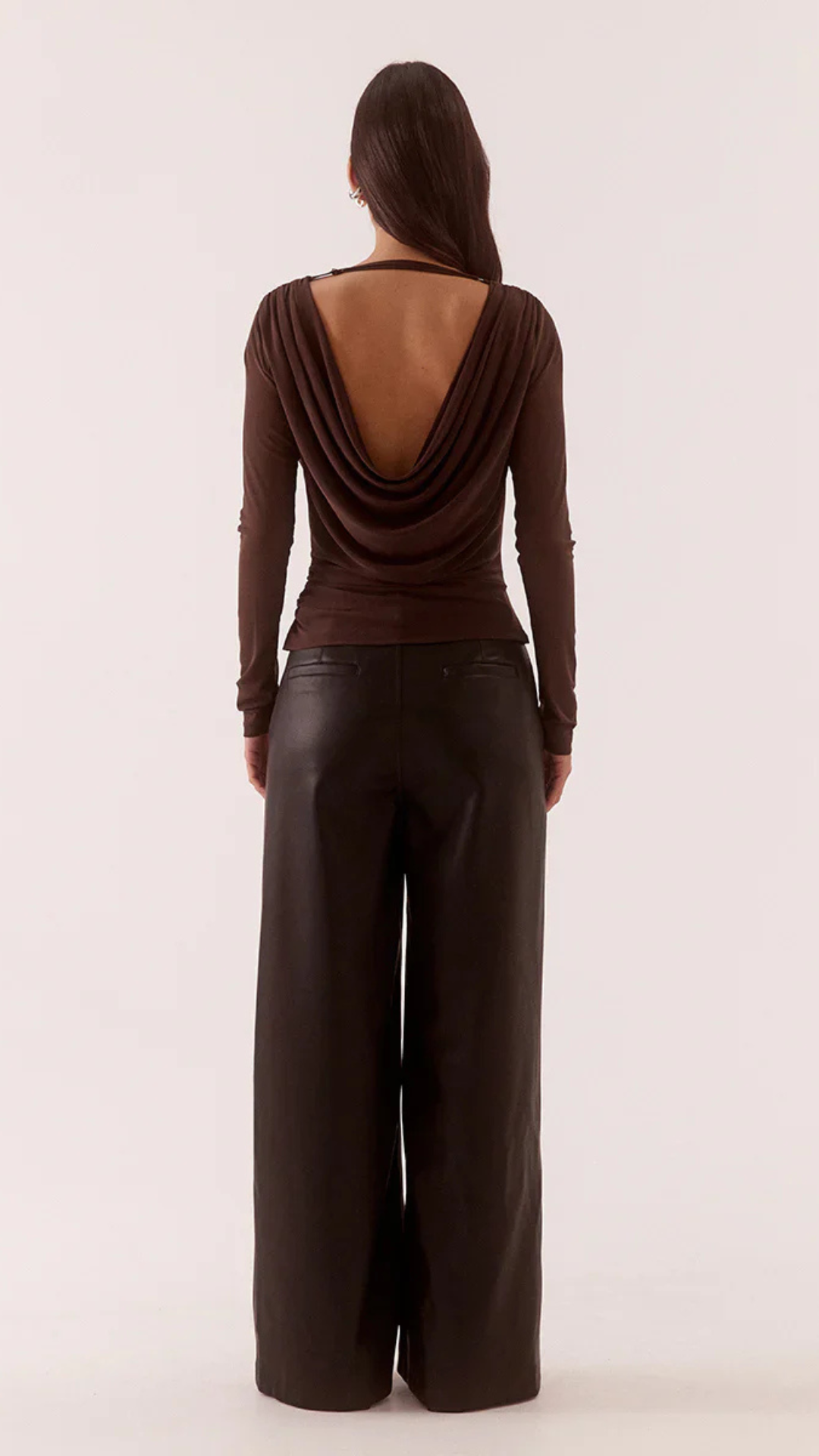MYRIAD DRAPE TOP - RUM RAISIN