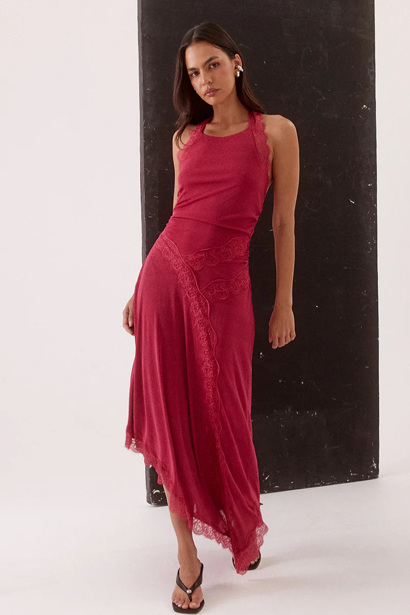 LONI DRESS - BERRY