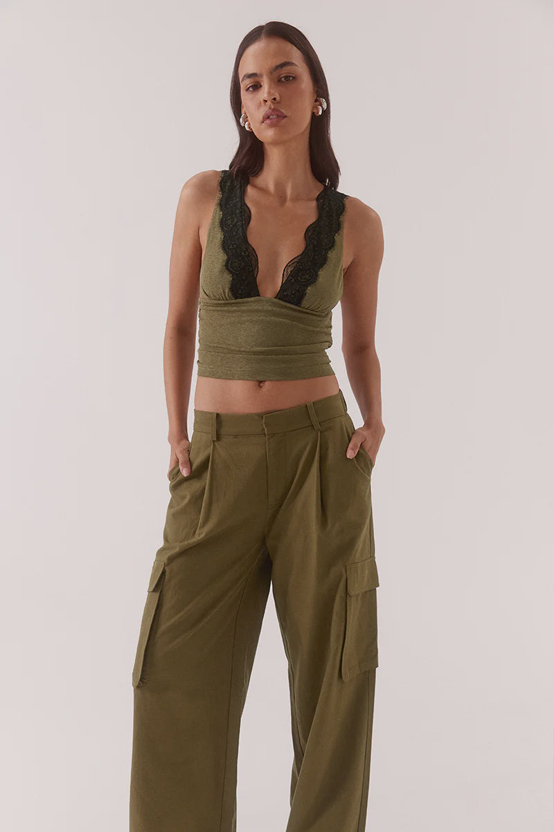 LONI TOP - OLIVE