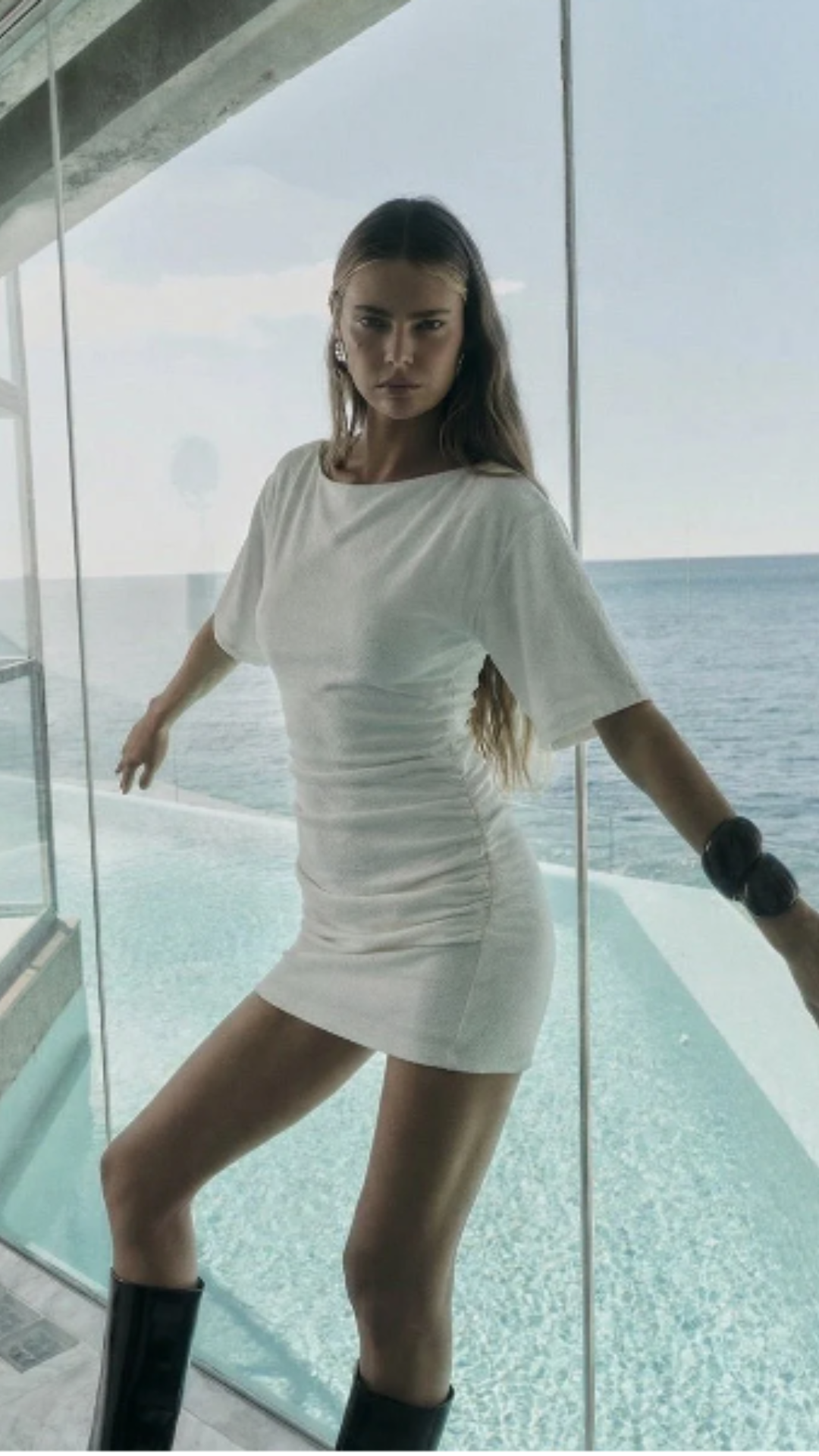 Kristen Ruched Mini Dress