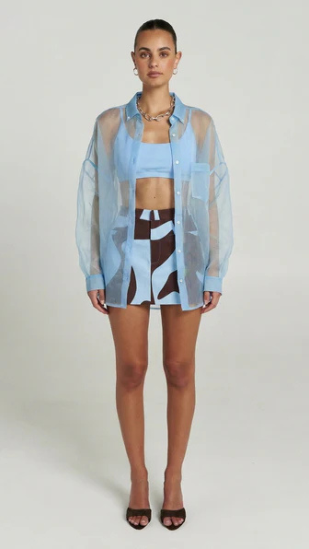 MERCURIO SILK SHIRT - SKY BLUE
