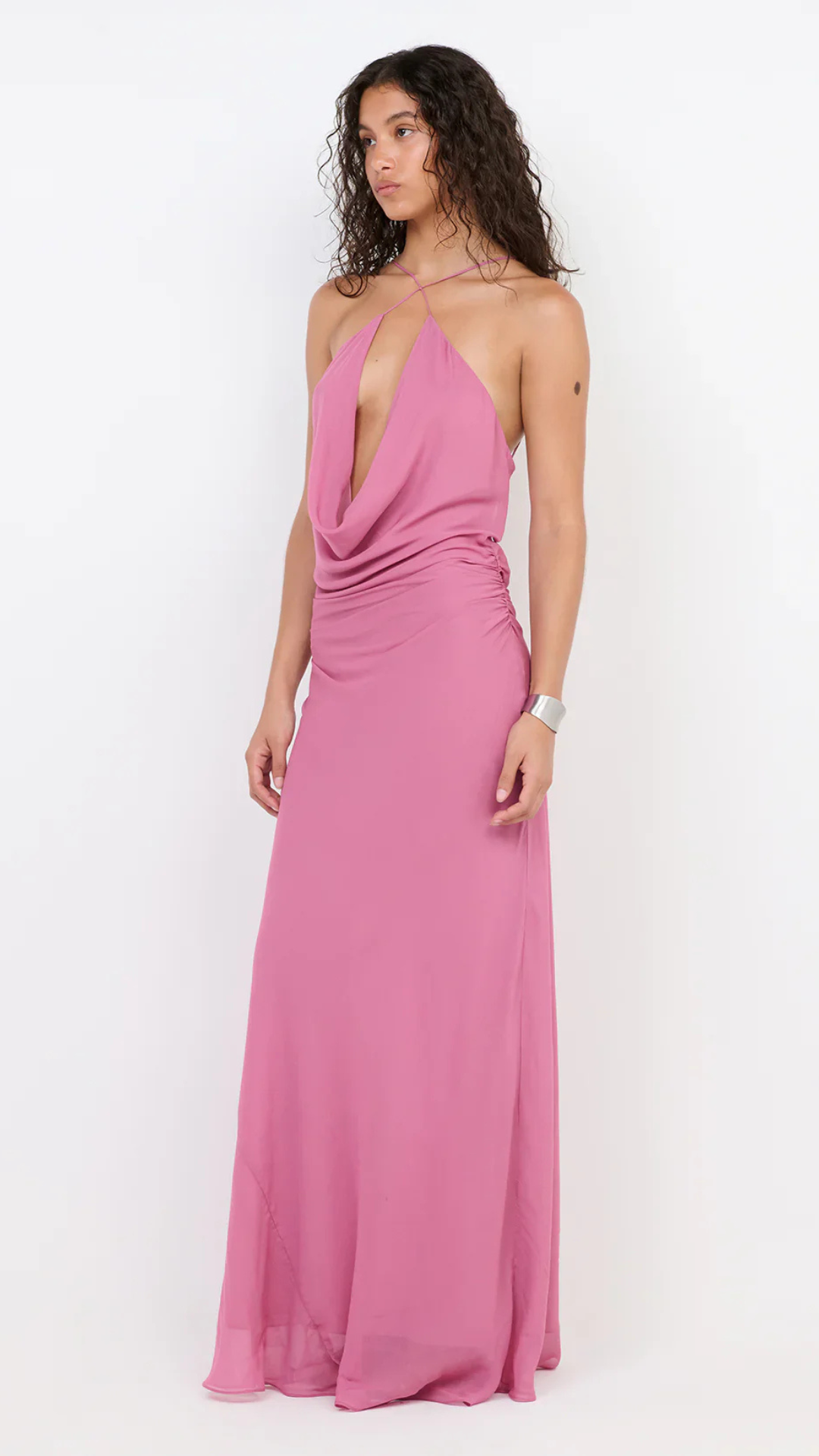 Celia Keyhole Maxi Dress Orchid Pink