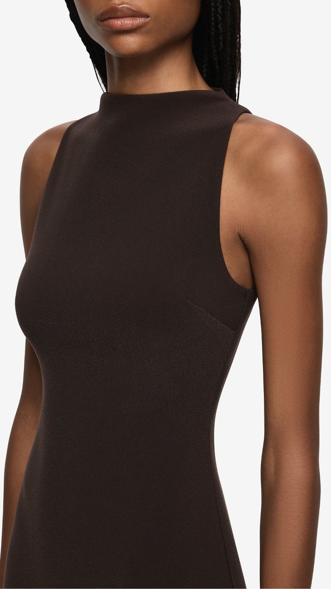 Gemma Racer Mini Dress - Espresso