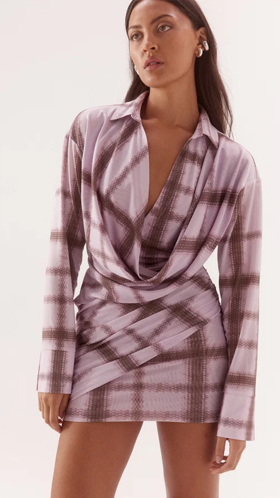 ASHTI SHIRT DRESS - PLAID