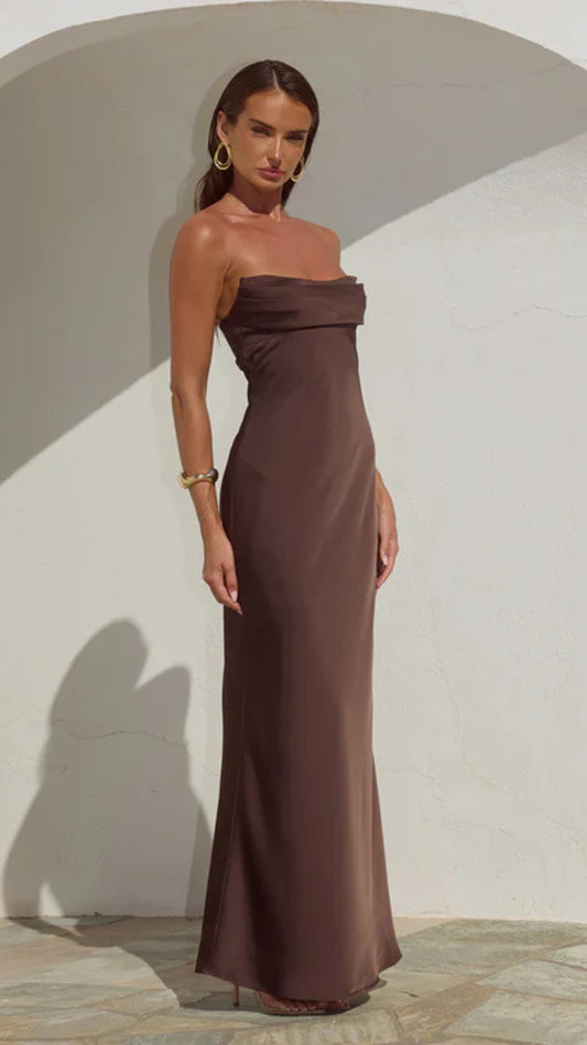 Madeleine Maxi Dress - Bitter Chocolate