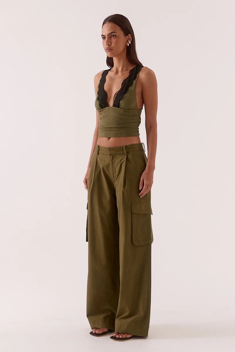 LONI TOP - OLIVE