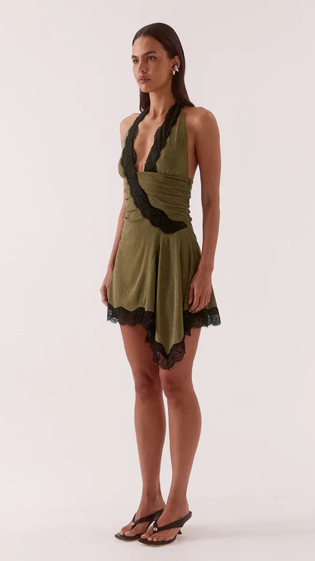 LONI MINI DRESS - OLIVE