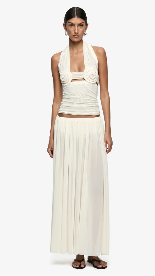 Camille Maxi Skirt in Buttercream