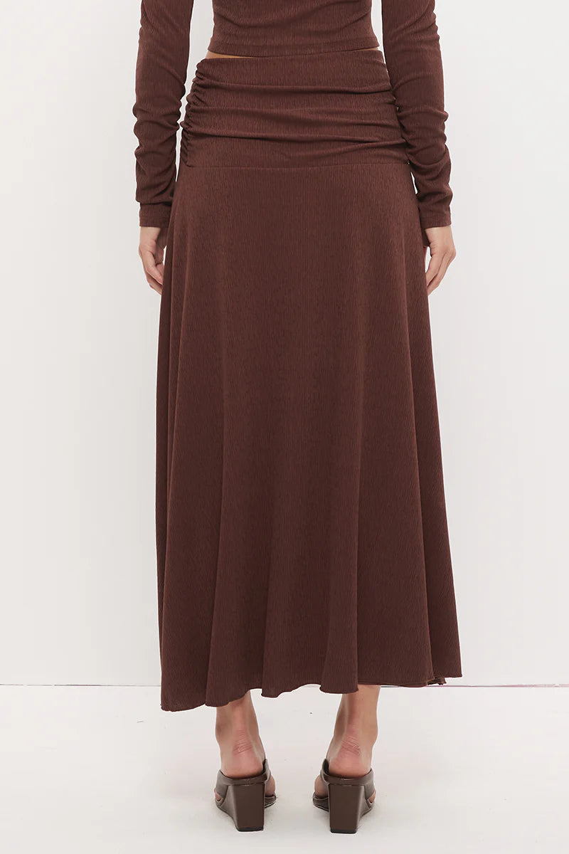 Farah Draped Skirt Cacao