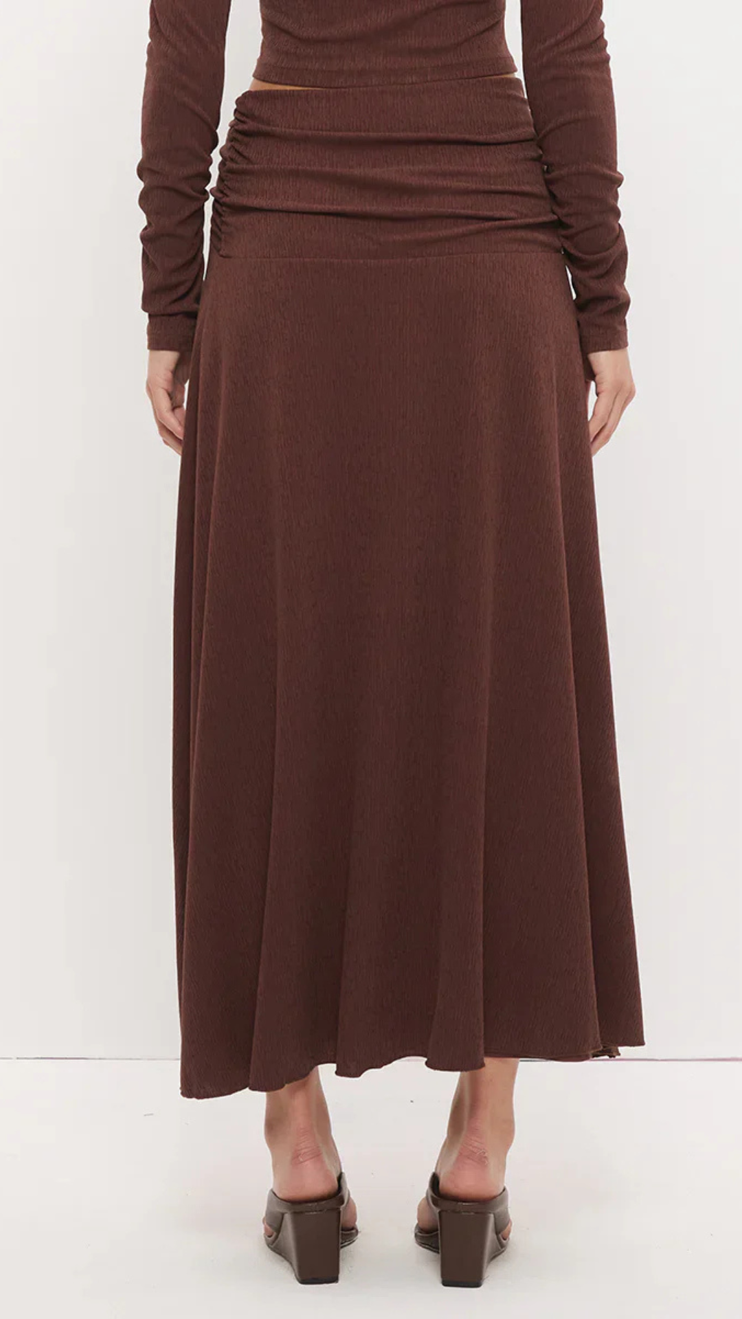 Farah Draped Skirt Cacao