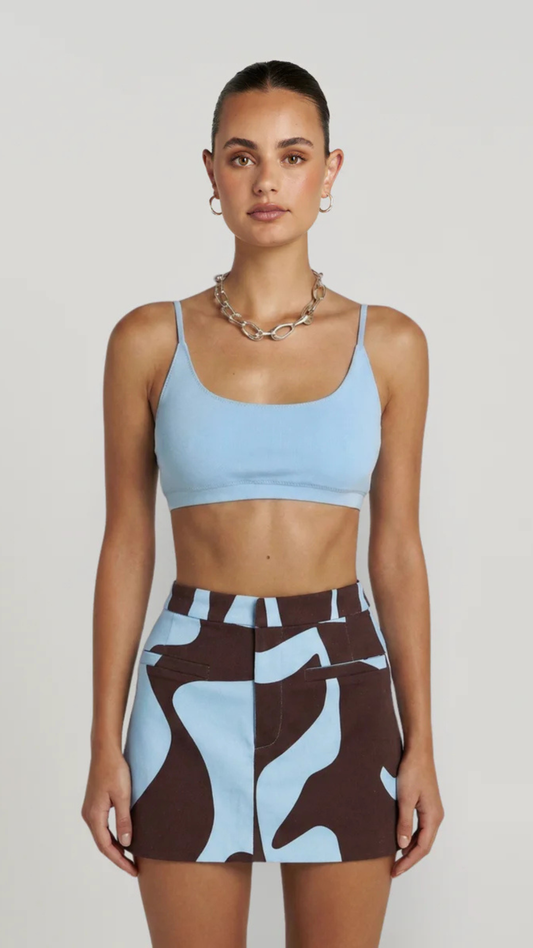 SPORTY CROP - SKY BLUE