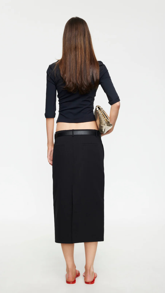 FAMIGLIA MIDI SKIRT - NOIR