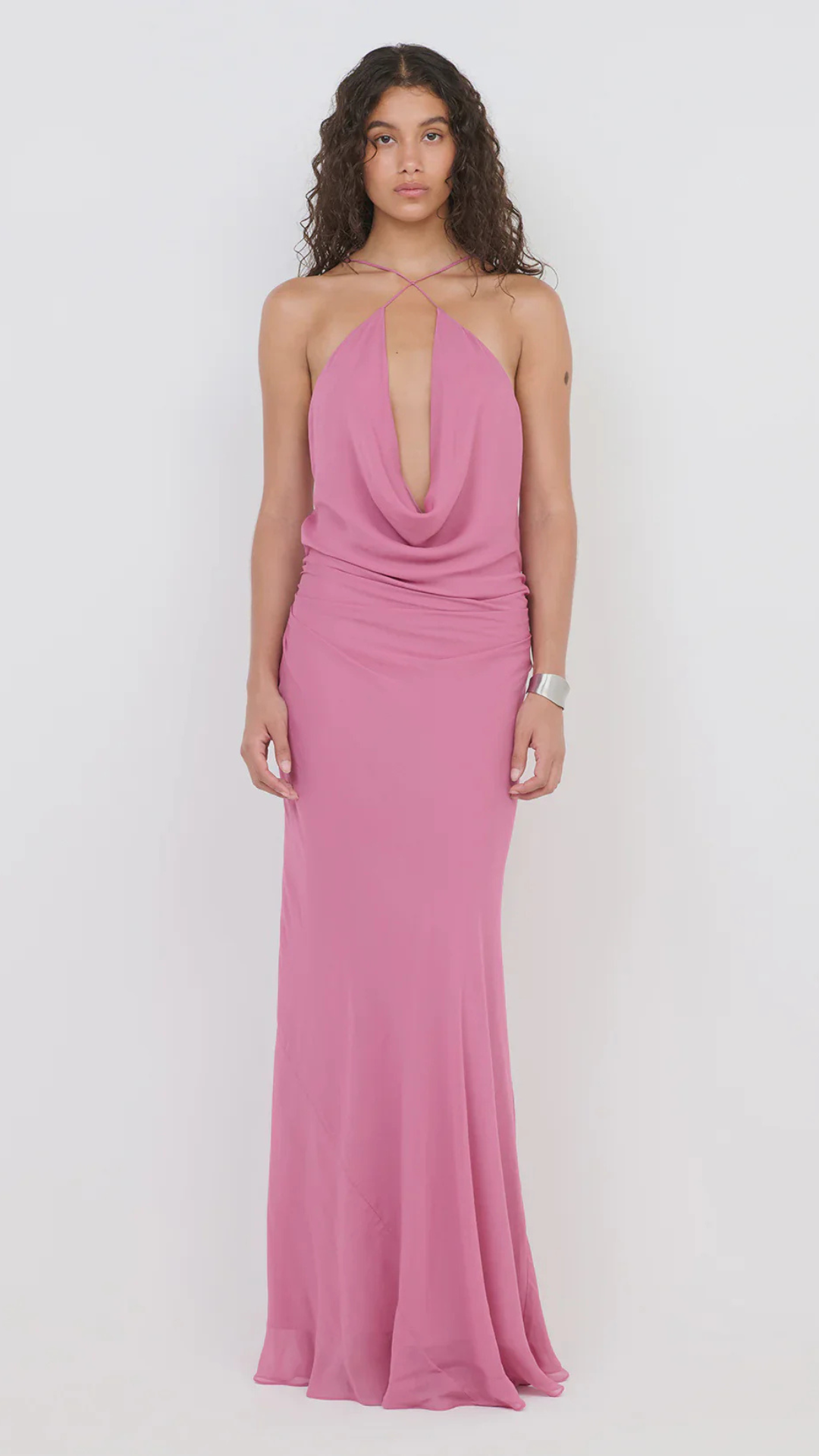 Celia Keyhole Maxi Dress Orchid Pink