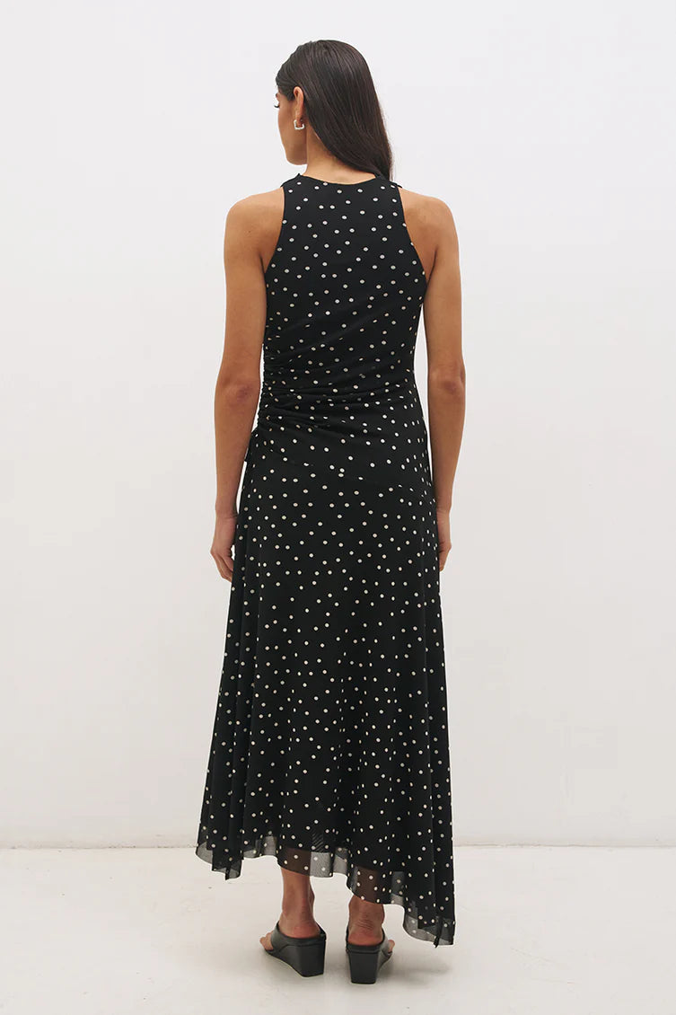 Vesper Spot Dress Black Base Polka Dot