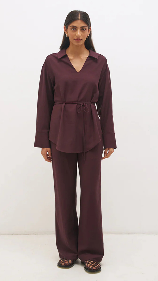 Elira Shirt Bitter Chocolate