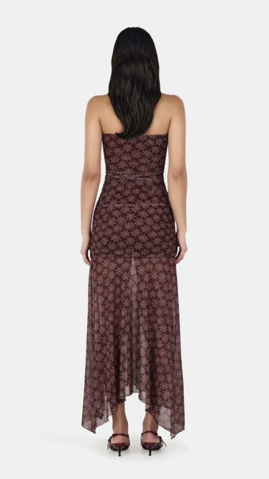 Zella Midi Dress Daisy Dot Cherry