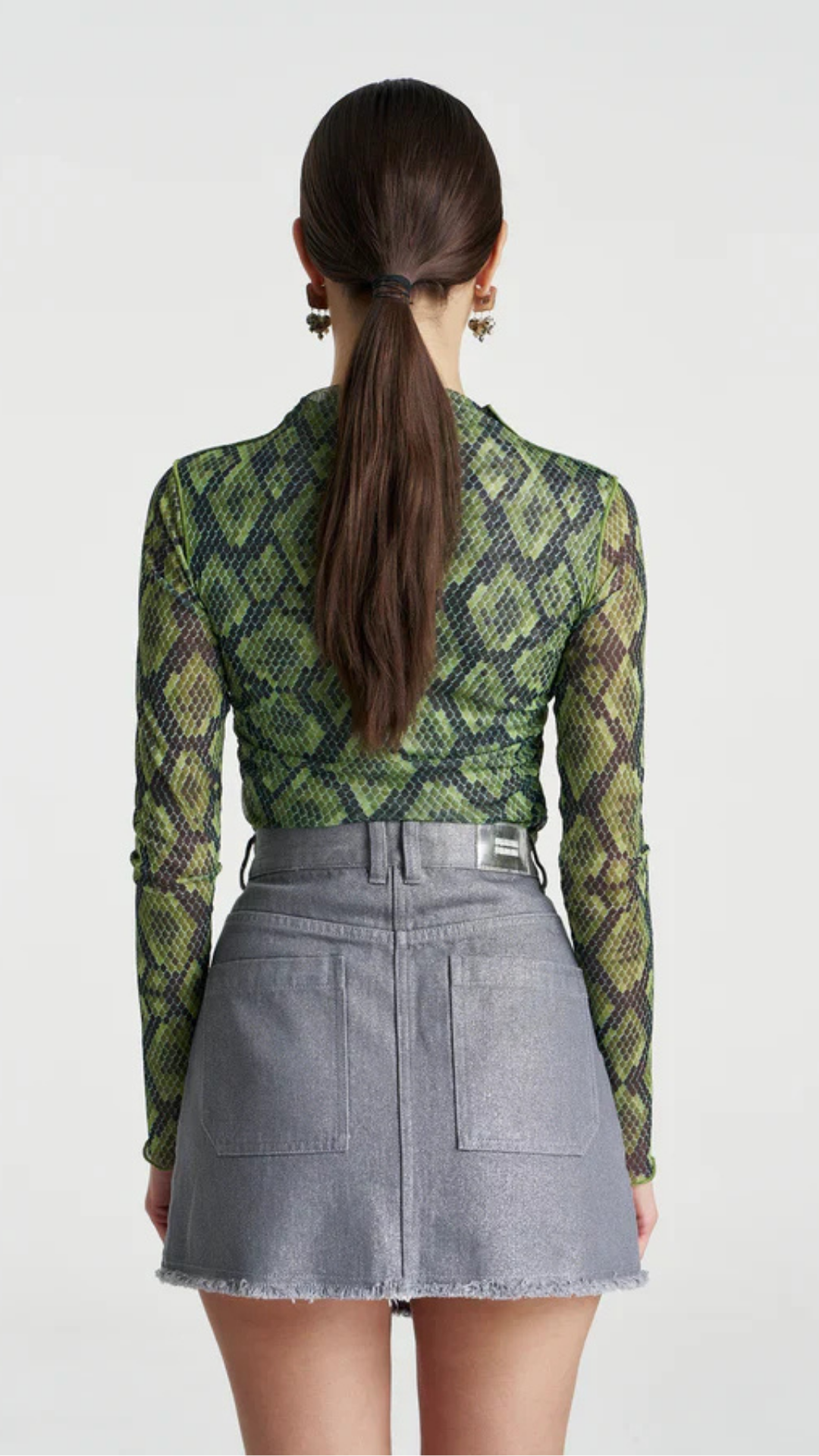 MESH LS ROUCHED SKIVVY