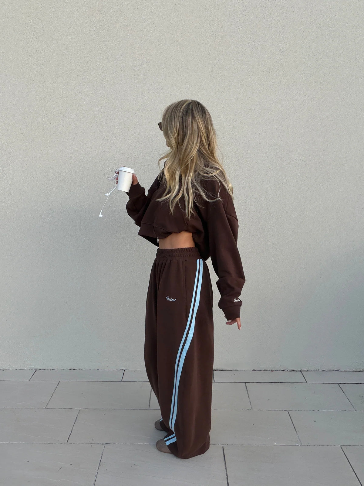 SŚAINT BARREL PANT - BROWN & BLUE