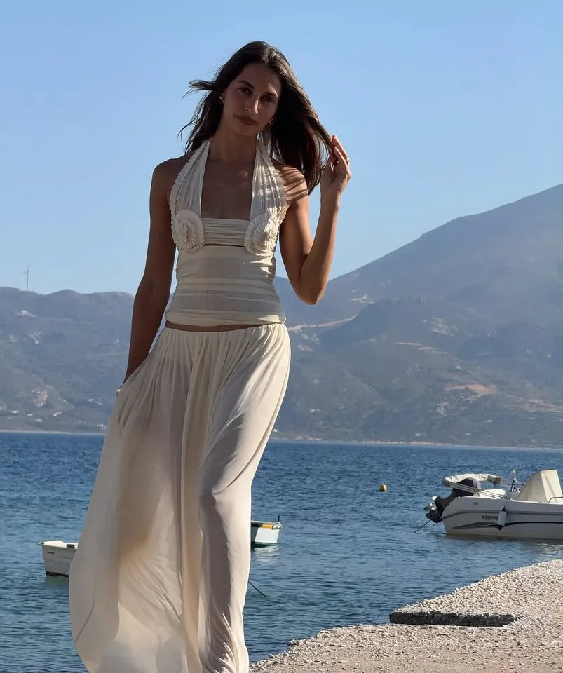 Camille Maxi Skirt in Buttercream