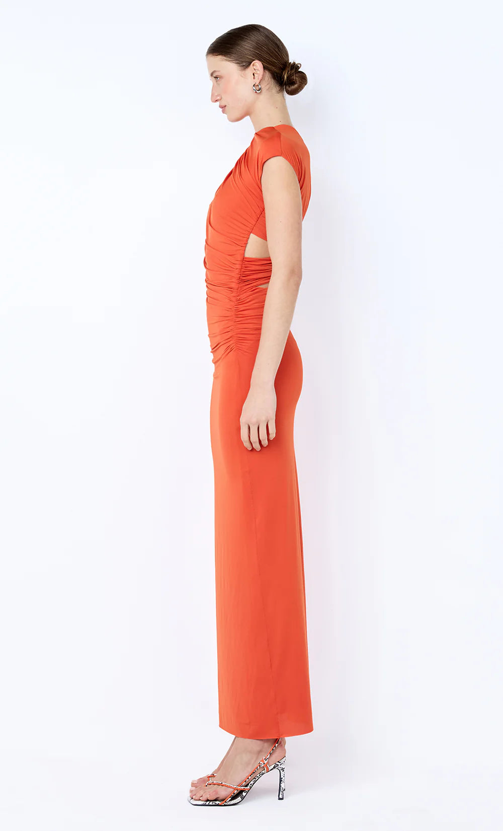 Solenne Twist Maxi Dress - Persimmon
