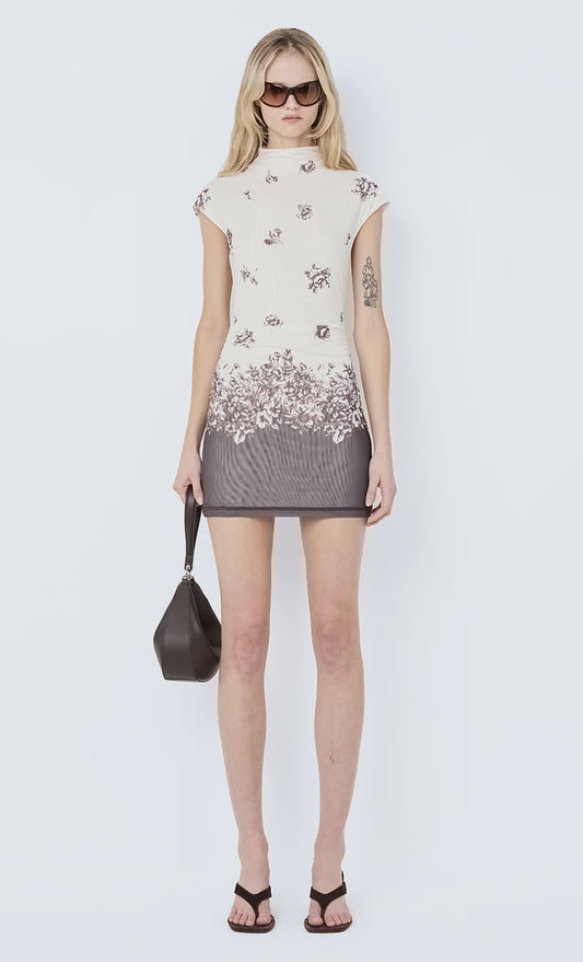 Violette Mini Dress in Carnation Floral