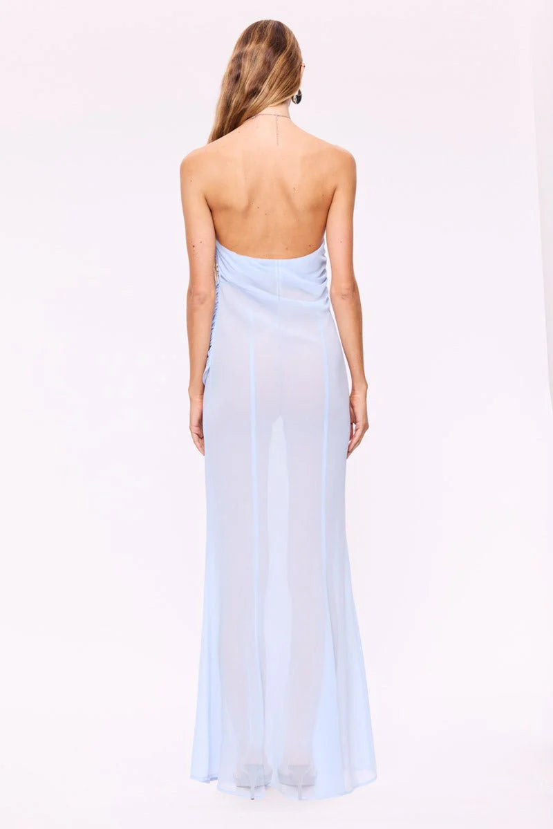 Annalese	Draped Gown -Ice Blue
