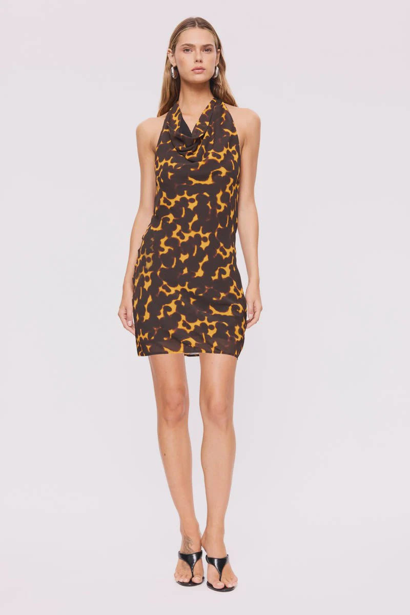 Biba Cowl Neck Mini Dress