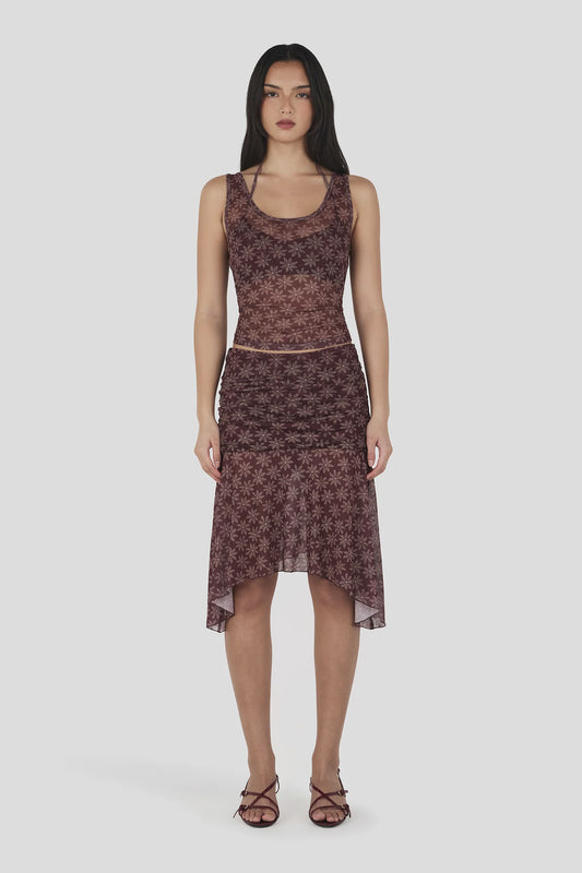Caro Skirt Daisy Dot Cherry