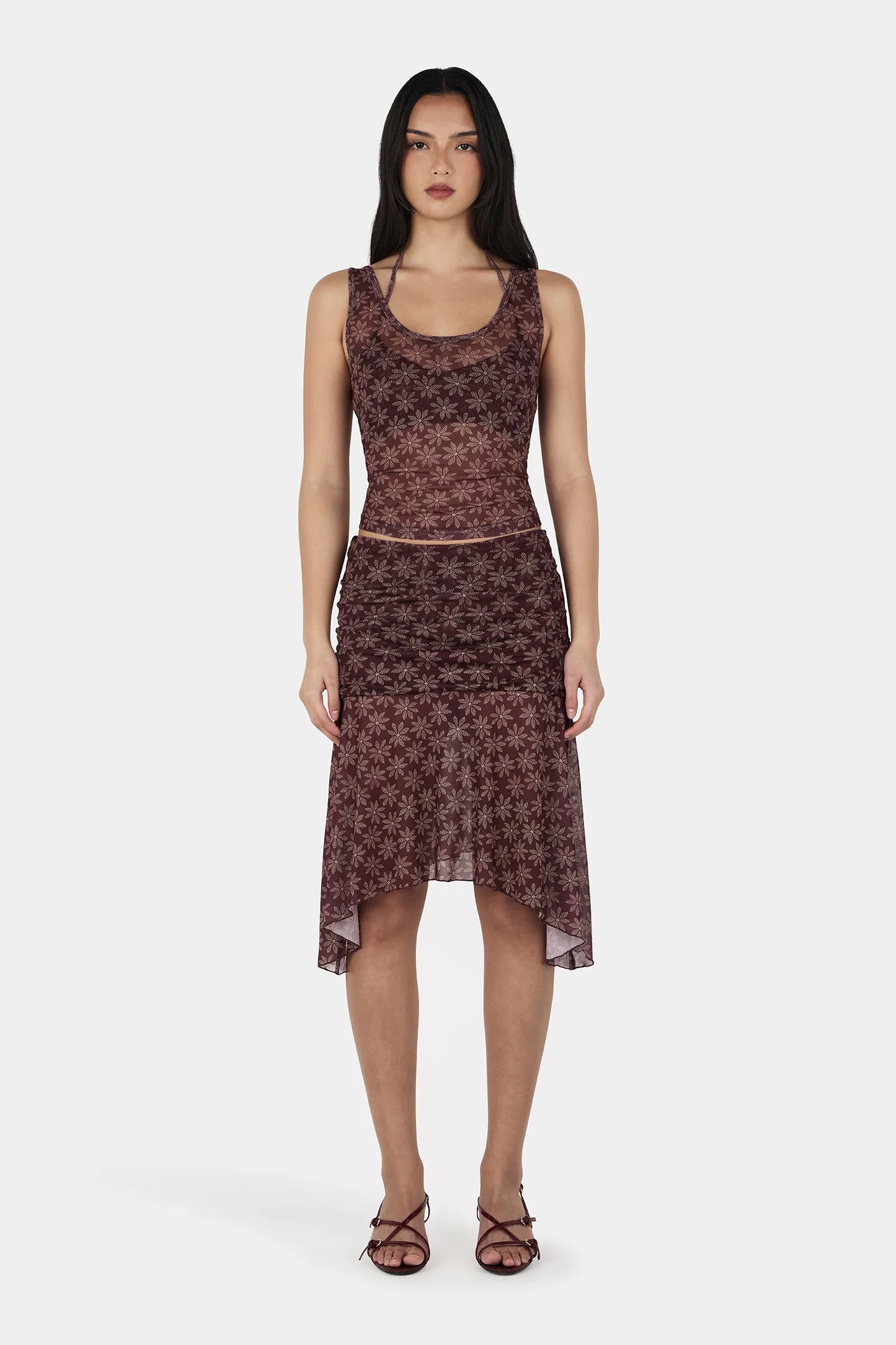 Caro Skirt Daisy Dot Cherry