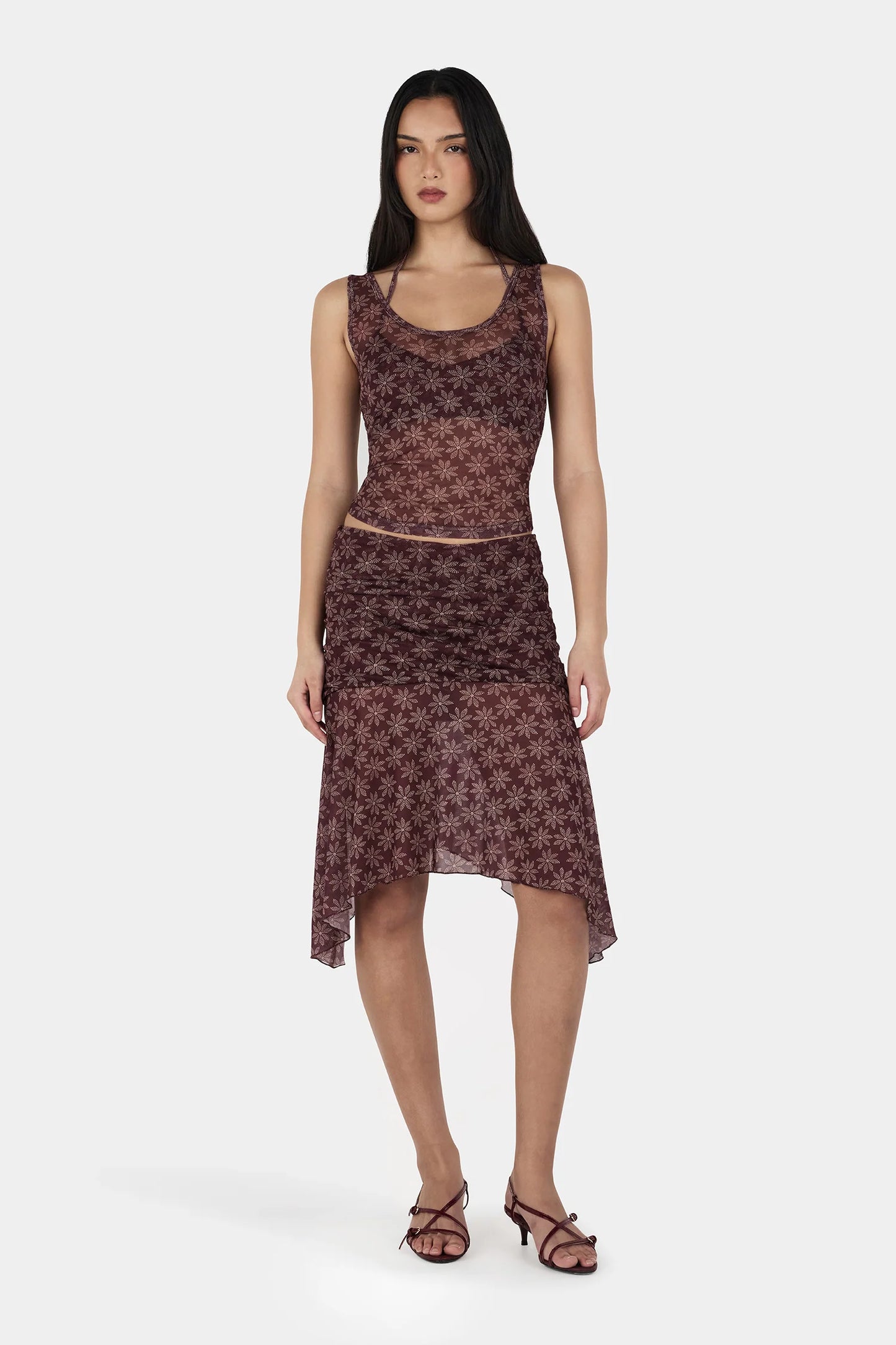 Caro Skirt Daisy Dot Cherry