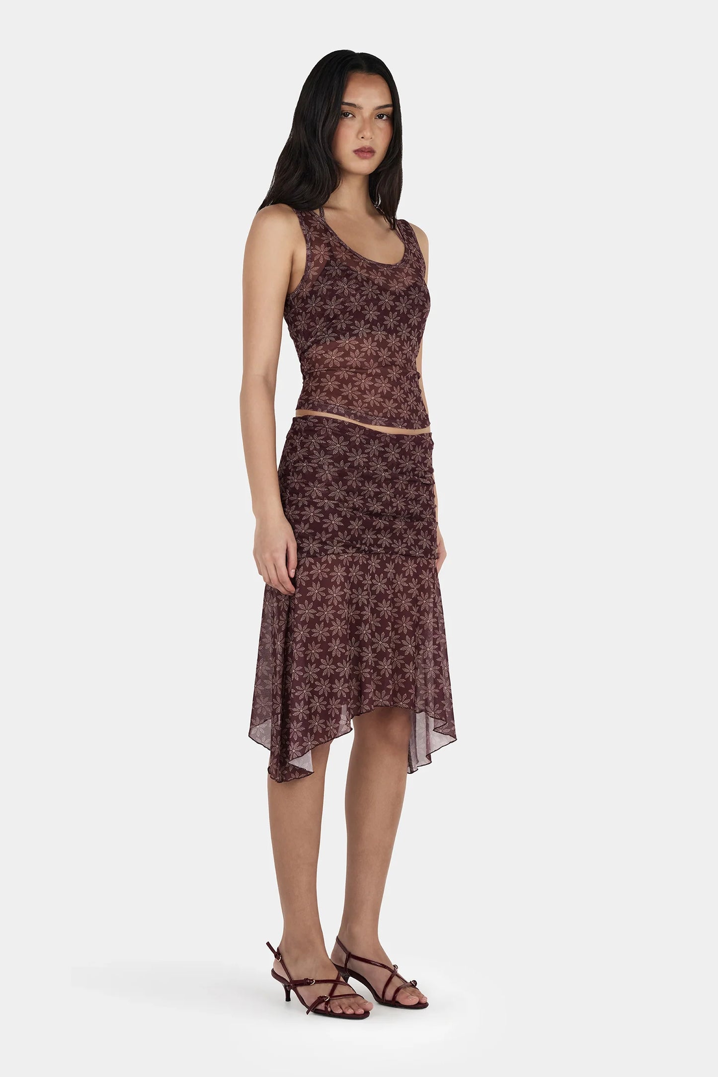 Caro Skirt Daisy Dot Cherry