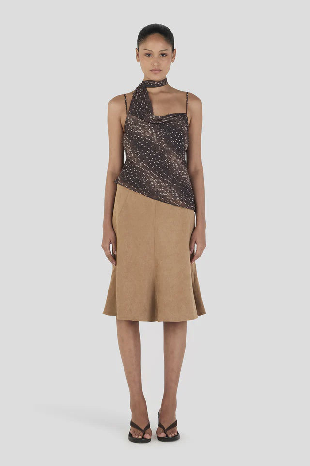 Cassia Scarf Top - Bambi Print