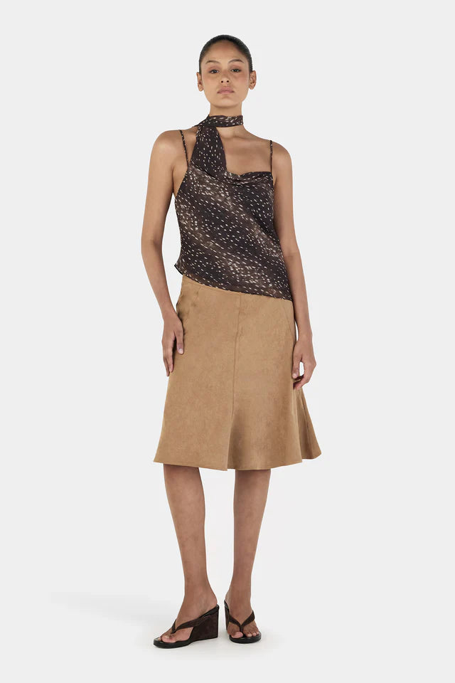 Cassia Scarf Top - Bambi Print