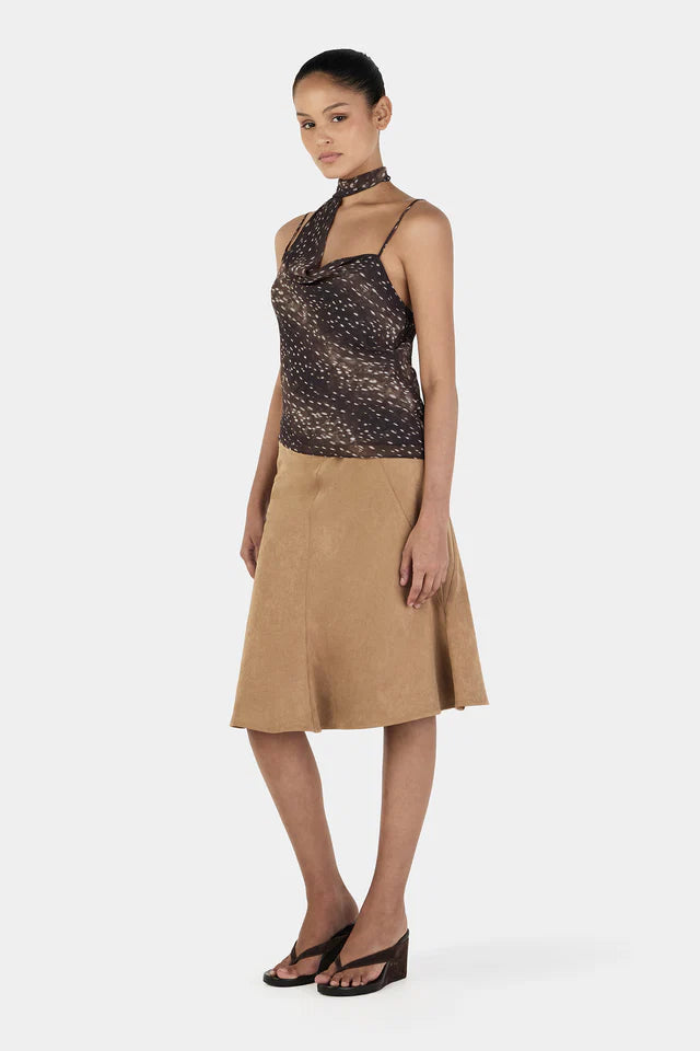 Cassia Scarf Top - Bambi Print