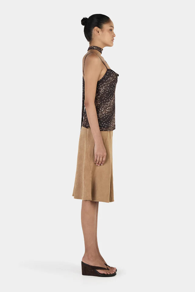Cassia Scarf Top - Bambi Print